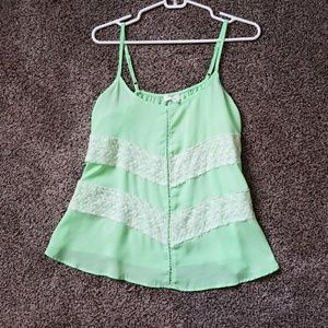 Spring tank top with lace.